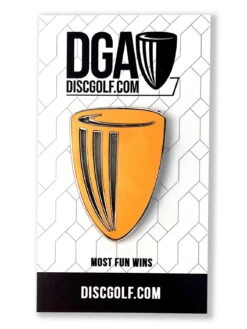 DGA Basket Icon Pin -Disc Gear Shop dga disc golf pins orange bullet